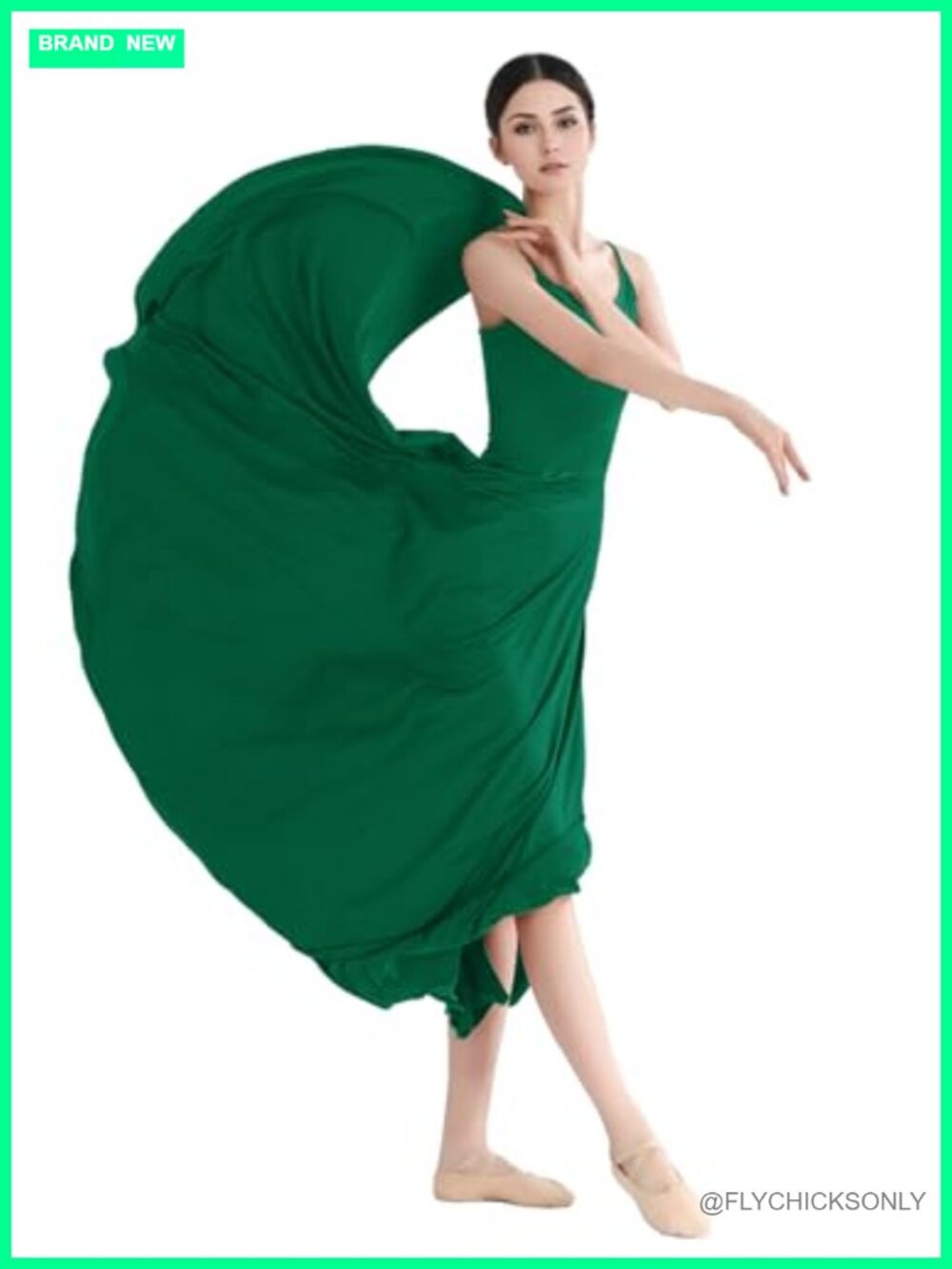 Women's Halter Lyrical Dance Dress Split Skirt Contemporary